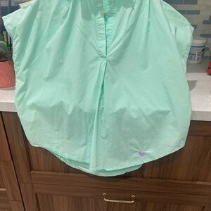 Caryn Lawn Mint Green Women's sleeveless Tunic Top